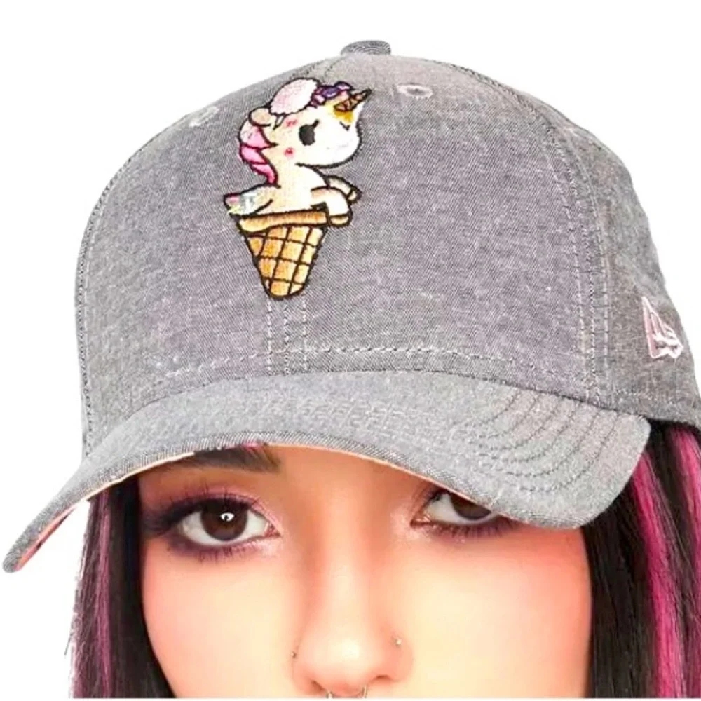 ❤️ Tokidoki Rainbow Unicorn Ice Cream Unicorno Cap Hat NWOT